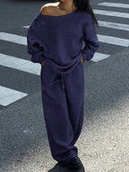 Women's Casual Oversized Sweat Suit with Wide Cut and Breathable Material
