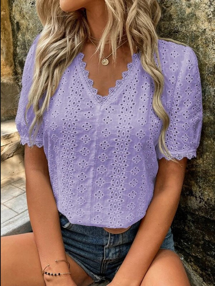 Women's Eyelet Blouse
