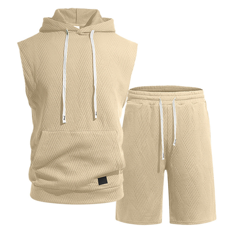 Men's Sleeveless Hoodie Lounge Set