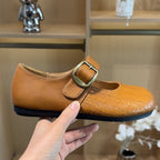 Women's Ballet Flats with Elegant Buckle and Comfortable Footbed
