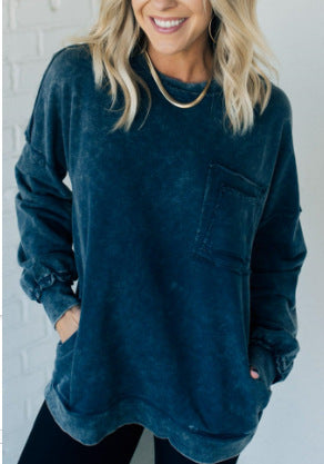 Women's Comfortable Oversized Sweatshirt with Pockets