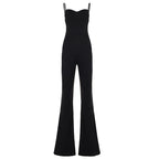 Elegant Jumpsuit with Refined Cut and Wide Leg