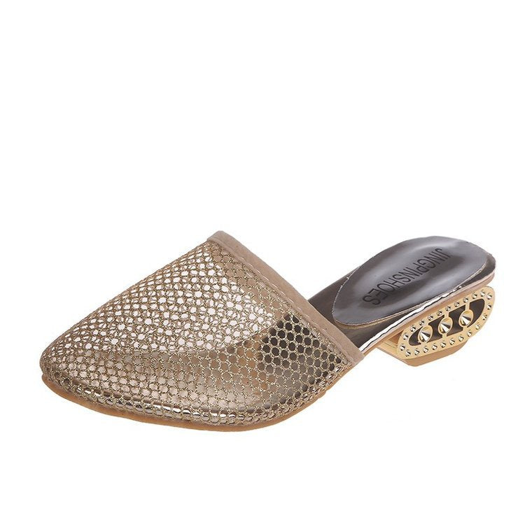 Women's Moccasins with Elegant Mesh Structure