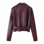Elegant Women's Faux Leather Jacket
