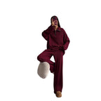 Women's Casual Knit Set with Full-Length Zipper