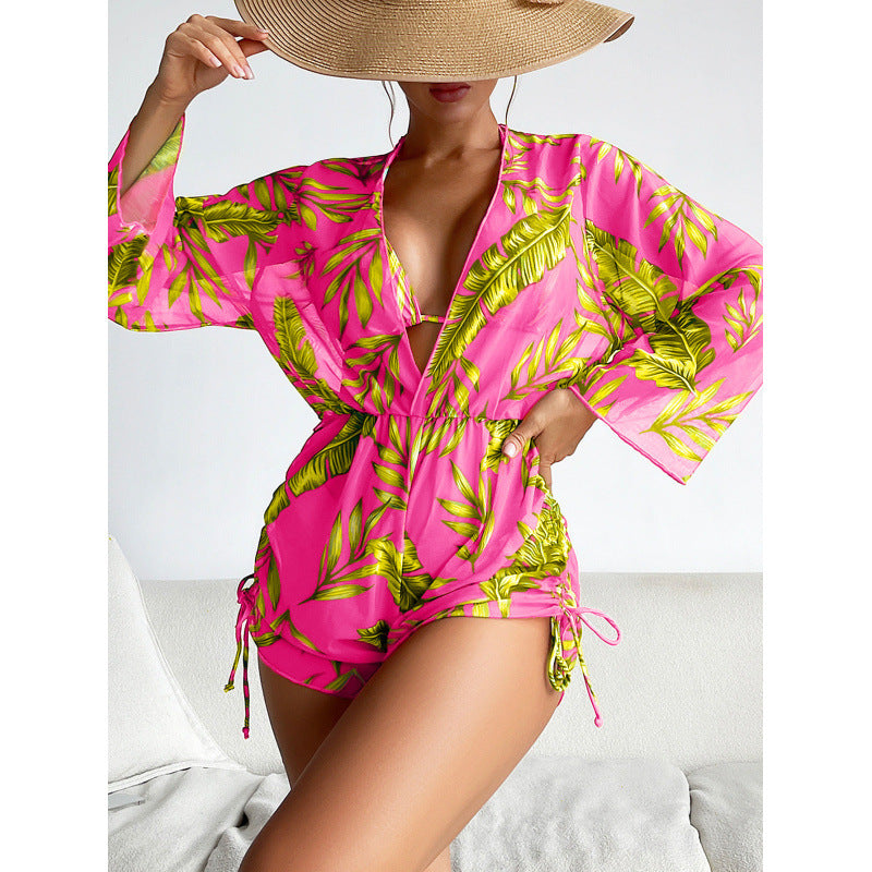 Women's Swimwear Set with Floral Design