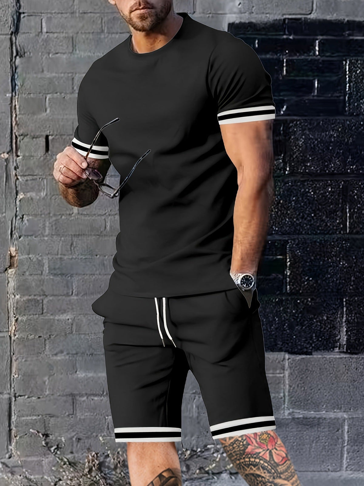 Men's Sporty Cotton Blend Lounge Set