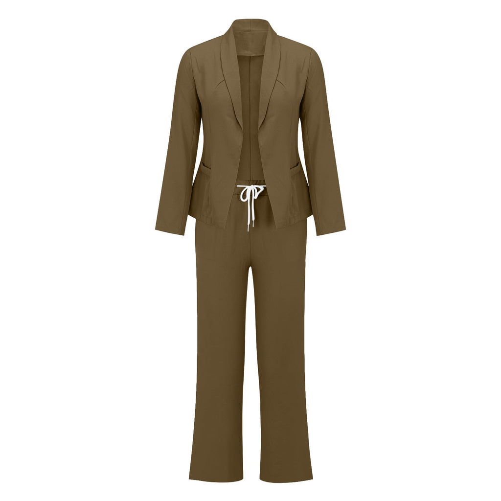 Elegant Blazer-Style Jumpsuit with Adjustable Waist
