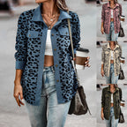 Women's Fashionable Leopard Print Overshirt