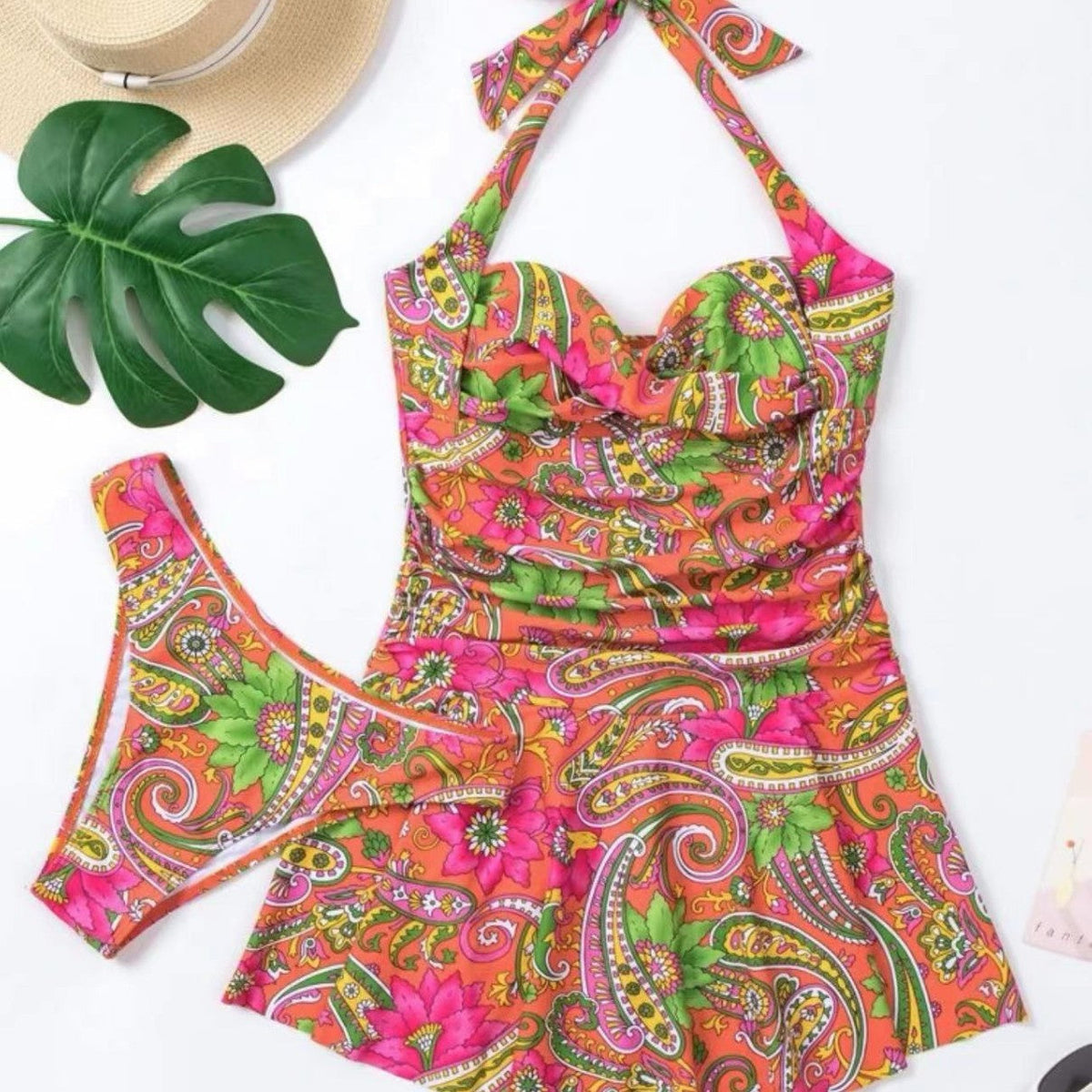 Women's Swimwear with Romantic Paisley Pattern