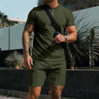 Men's Polo Shirt and Chino Shorts Set