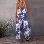 Women's Airy Summer Overall with Wide Legs and Pockets