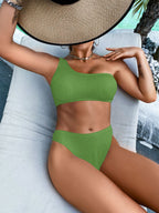 Women's Asymmetrical Ribbed Bikini