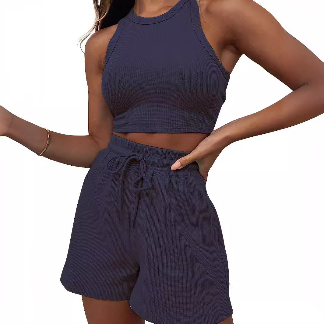 Women's High-Quality Sport Set with Racerback Top and Shorts