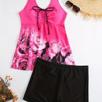 Women's Swimsuit with High Cut and Floral Print