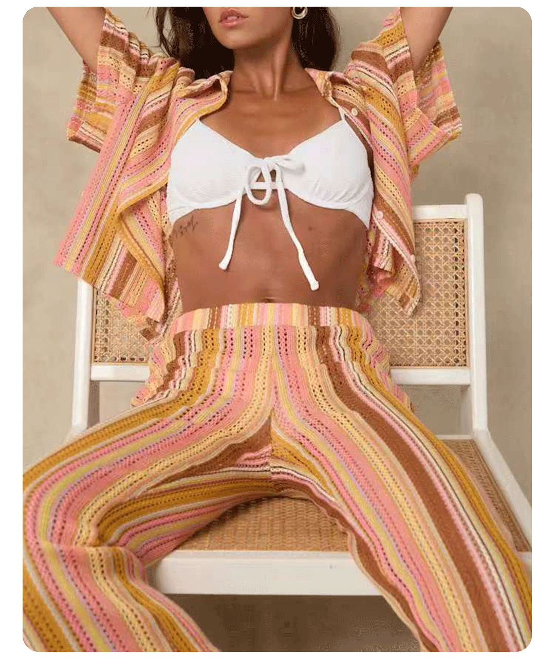 Crochet Set with Wide Cut