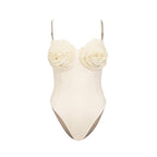 Women's Swimsuit Set with Playful Floral Decorations
