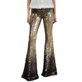 Women's Glittering Flare Pants with Sequin Pattern