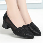 Women's Floral Ballet Flats with Mesh