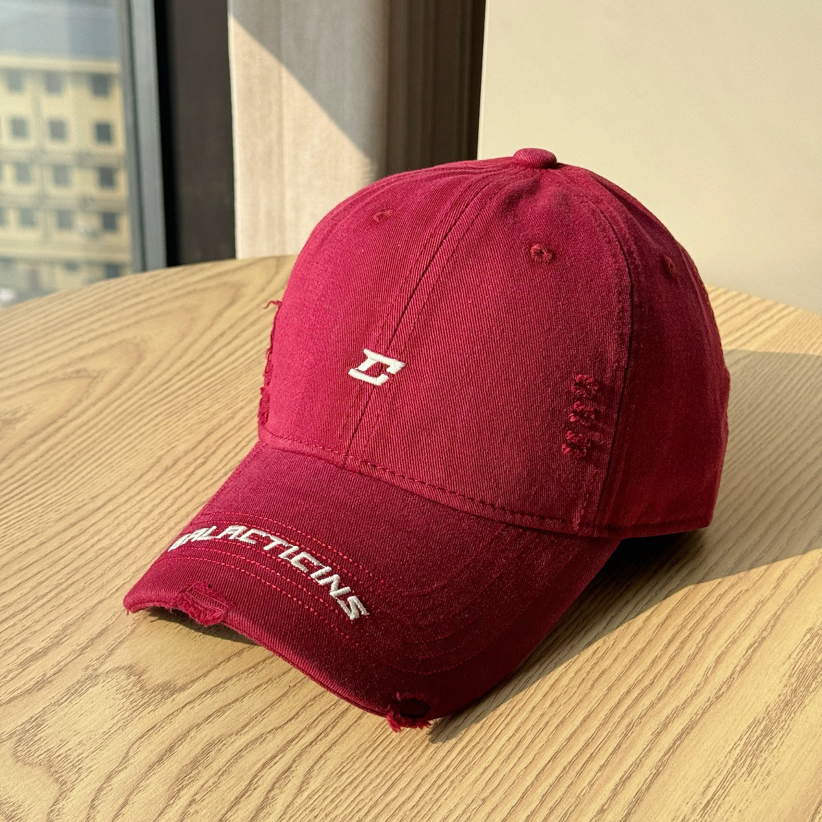 Men's Distressed Denim Baseball Cap