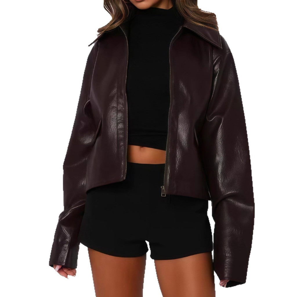 Women's Elegant Minimalist Cropped Jacket