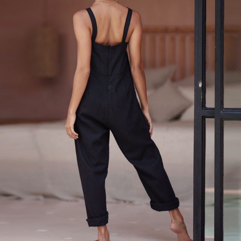 Women's Lightweight Jumpsuit with Practical Pockets