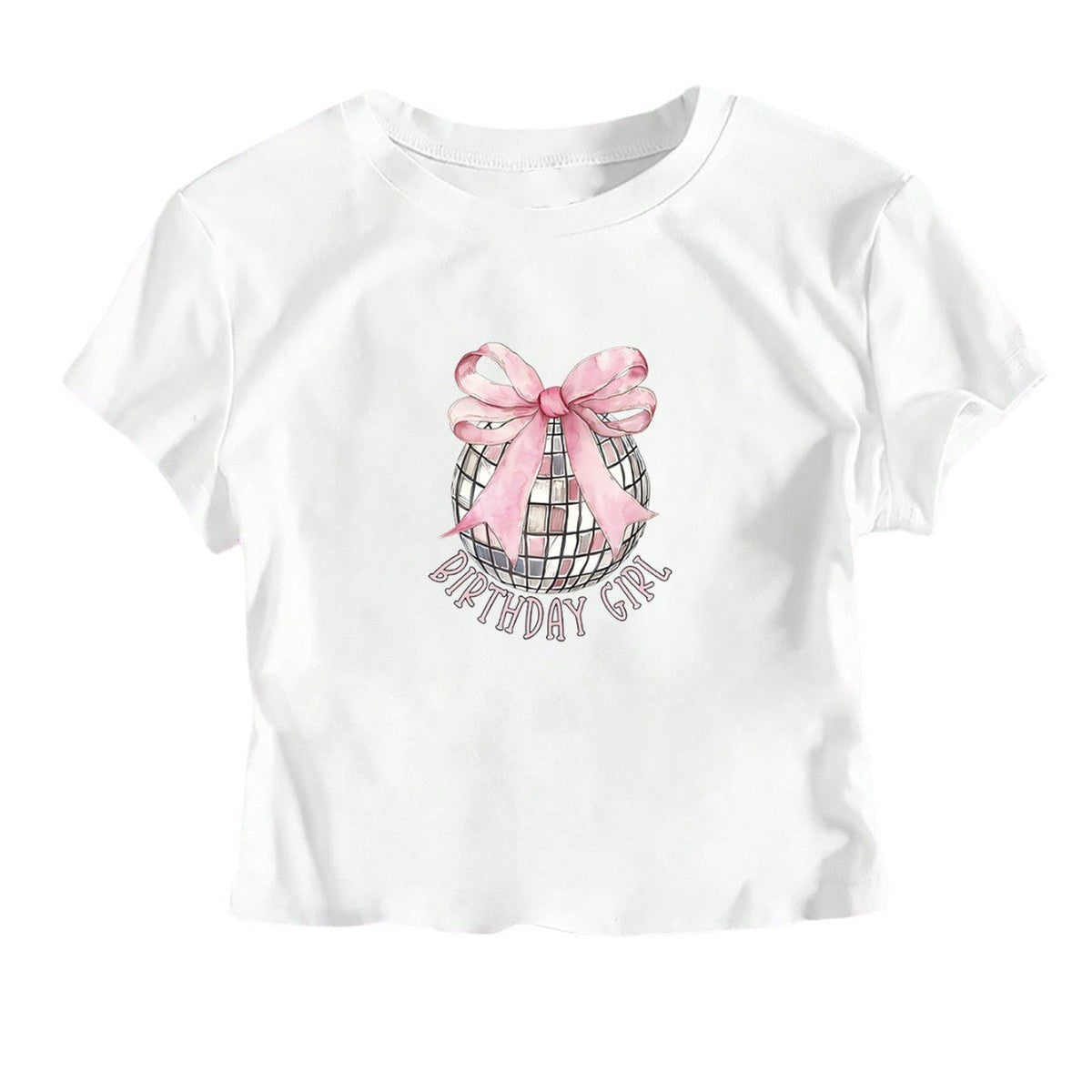 Women's Birthday Theme Crop T-Shirt