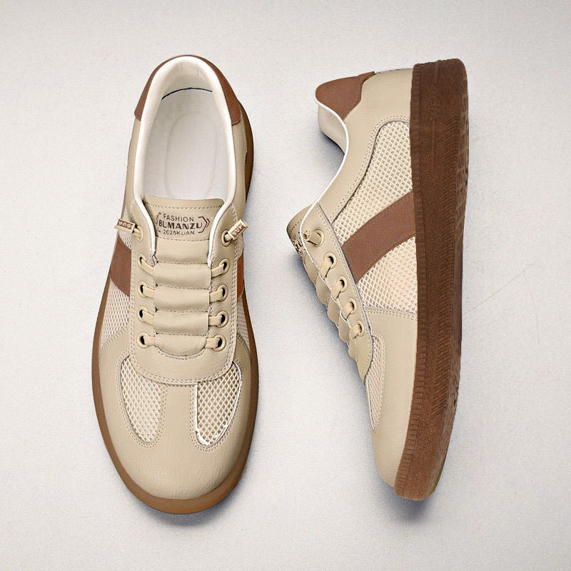 Women's Breathable Lifestyle Sneakers with Elastic Lacing and Durable Sole