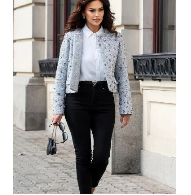 Women's Elegant Jacket with Textured Design