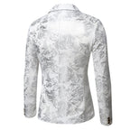 Elegant Blazer with 3D Floral Design