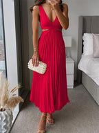 Women's Elegant Pleated Evening Dress