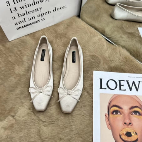Women's Bow Accent Ballet Flats