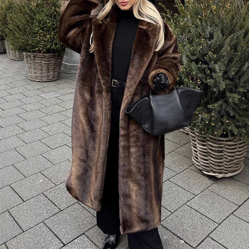 Women's Luxury Faux Fur Coat