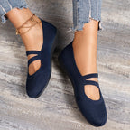 Women's Elastic Cross-Strap Breathable Ballet Flats
