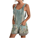 Women's Casual Floral Jumpsuit with Pockets