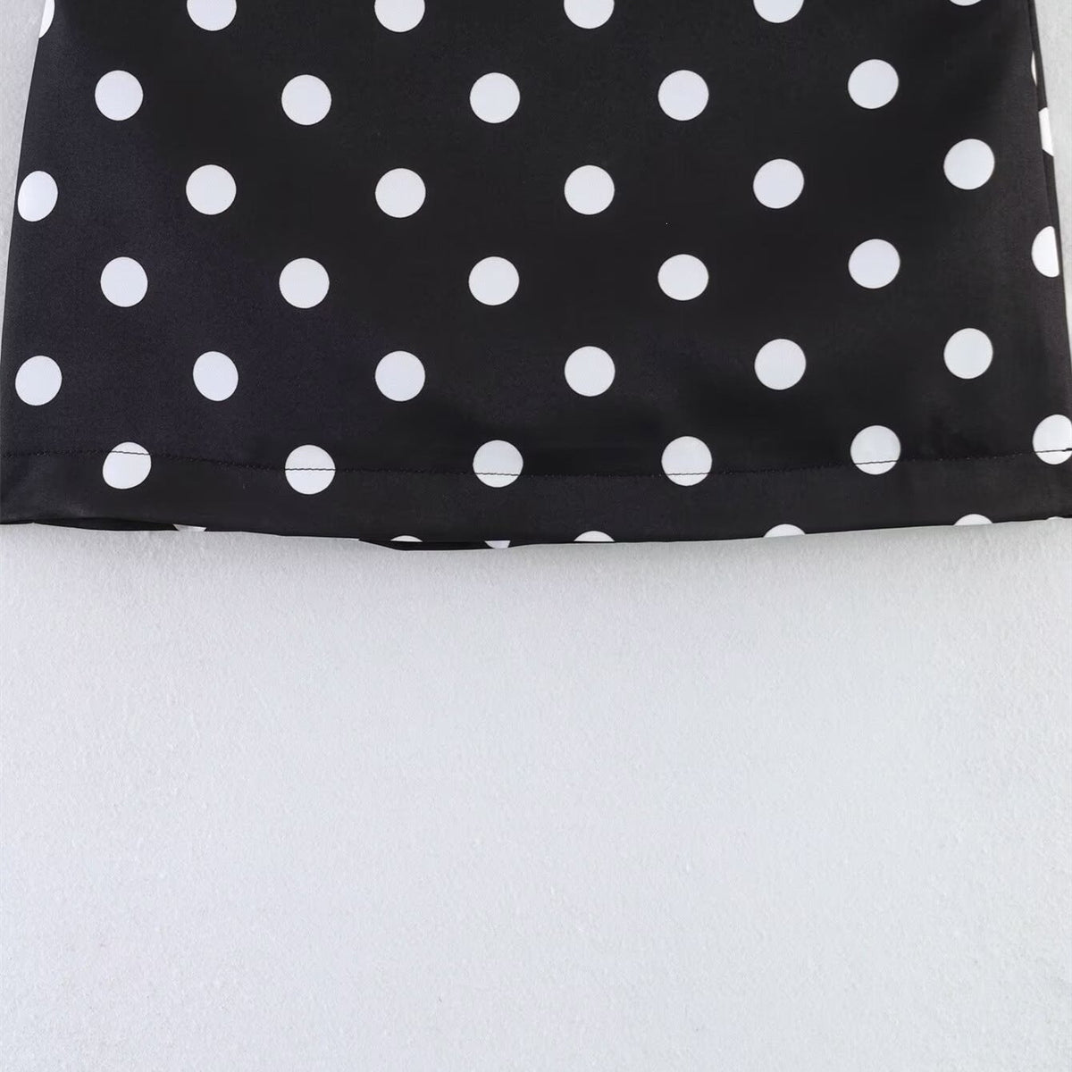 Women's Polka Dot Mini Skirt with Elastic Waistband