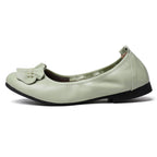 Women's Ballet Flats with Decorative Bow Accent and Non-Slip Sole