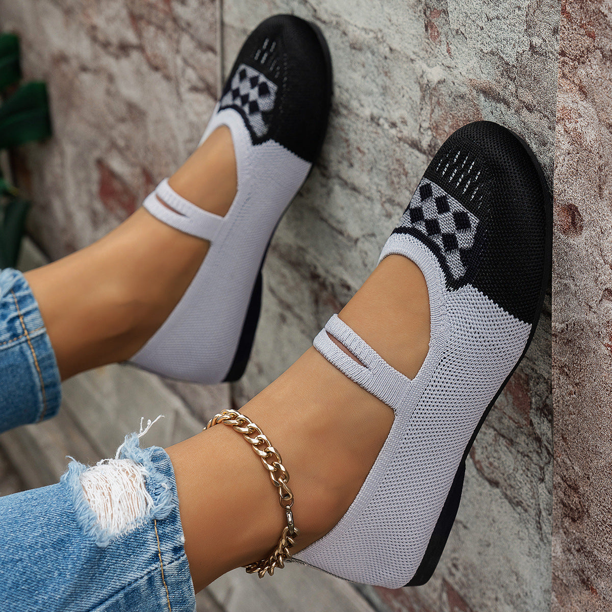 Women's Breathable Knit Ballet Flats