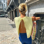Women's Sleeveless Textured Knit Top