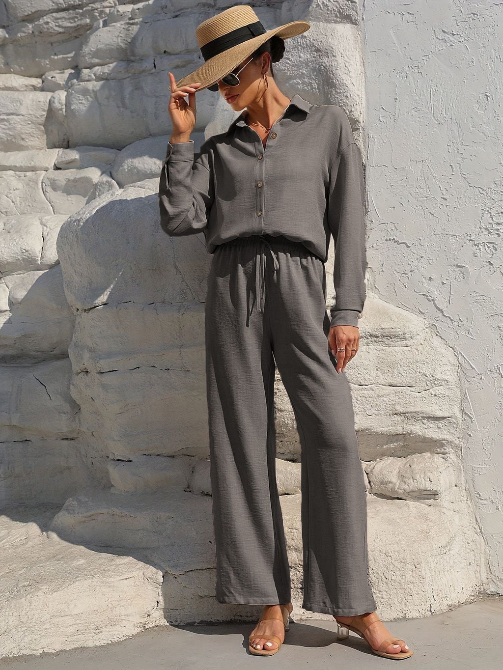 Women's Elegant Two-Piece Set with Relaxed Fit