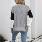 Women's Block Pattern Knit Pullover