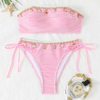 Women's Bandeau Bikini with Shell Detail