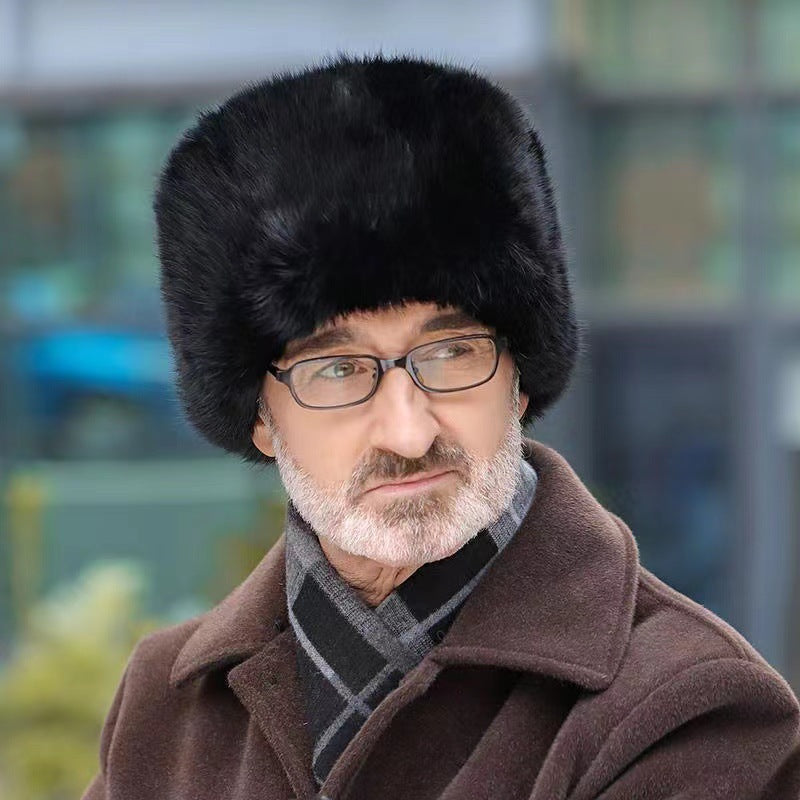 Men's Faux Fur Hat with Ear Flaps