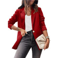 Women's Elegant Blazer with Unique Cut and Subtle Button Details