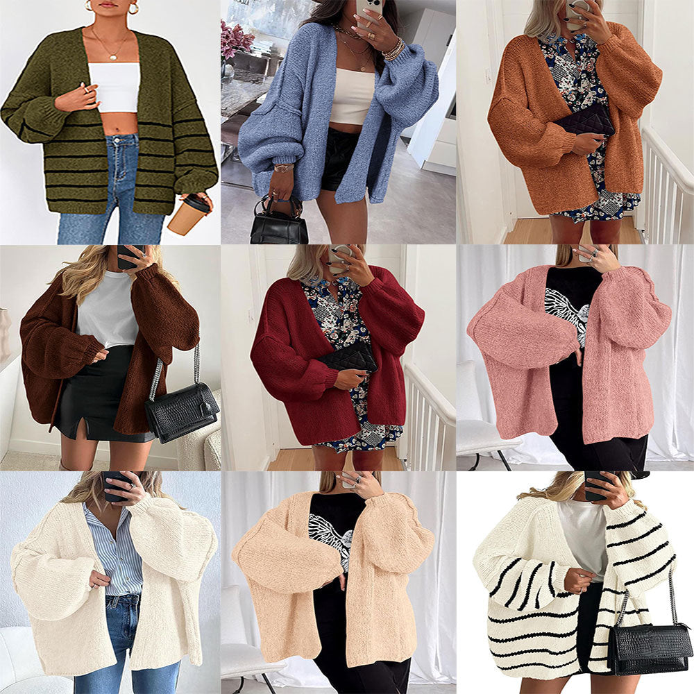 Women's Patterned Cardigan in Soft Cozy Fabric