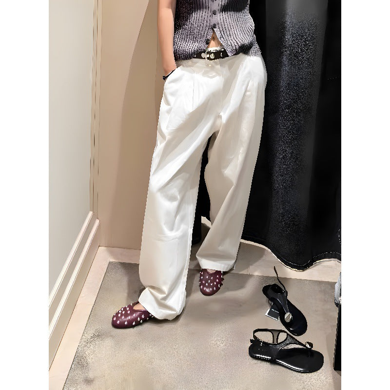 Women's Ballet Flats with Decorative Metallic Studs