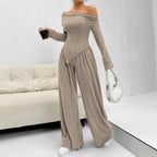 High-Quality Knit Suit with Off-Shoulder Fit