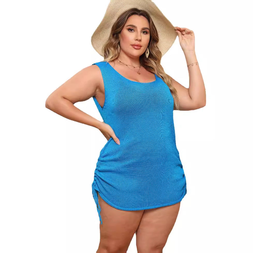 Sleeveless Summer Dress with Adjustable Drawstring