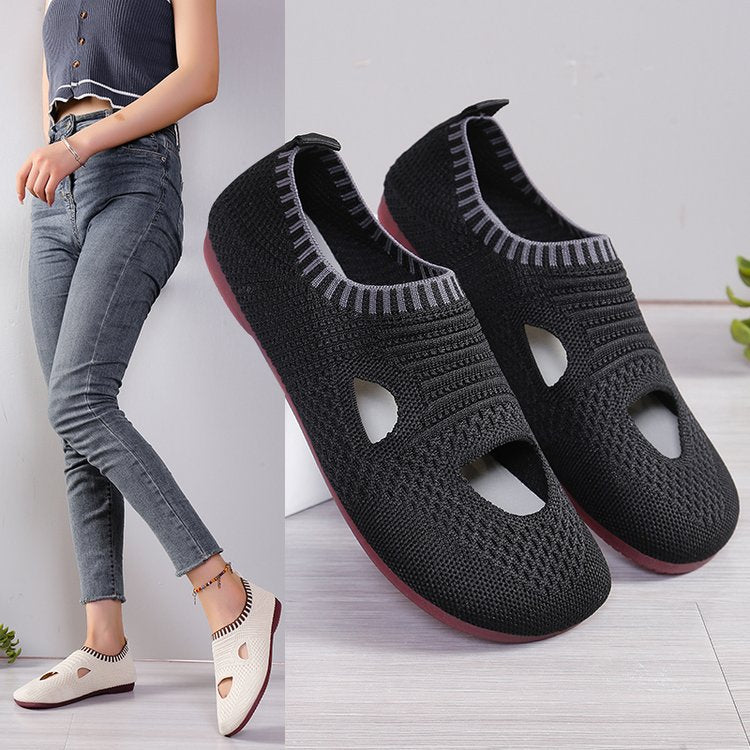 Women's Breathable Running Shoes with Flexible Knit Upper