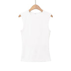 Women's Sleeveless Top with Modern Cut and Form-Fitting Design